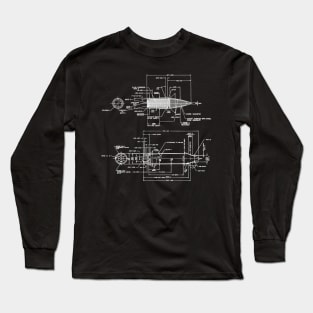 5.56mm Projectile and Case Drawings Long Sleeve T-Shirt